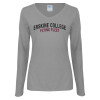 Thumbnail image for  Womens Grey Long Sleeve V Neck Tee 