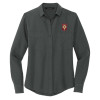 Thumbnail image for  Mercer + Mettle Womens Grey Crepe Long Sleeve Camp Blouse