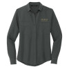 Thumbnail image for  Mercer + Mettle Womens Grey Crepe Long Sleeve Camp Blouse