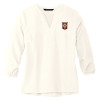 Thumbnail image for  Mercer + Mettle Womens Ivory 3/4 Sleeve Crepe Blouse