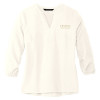 Thumbnail image for  Mercer + Mettle Womens Ivory 3/4 Sleeve Crepe Blouse