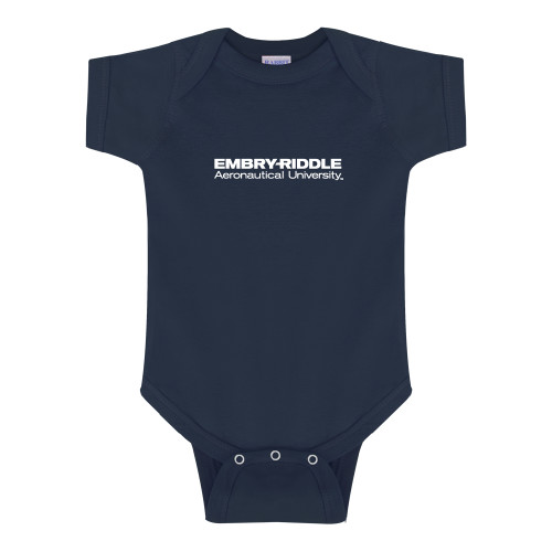  Navy Infant Onesie - ERAU Wordmark