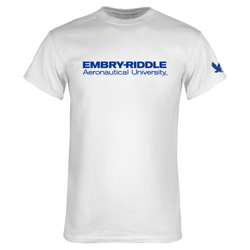  White T Shirt - ERAU Wordmark