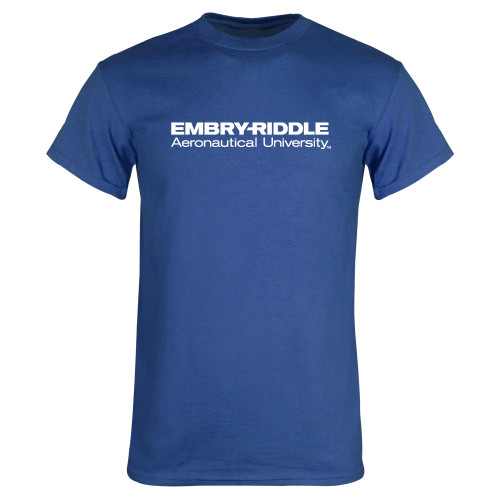  Royal T Shirt - ERAU Wordmark