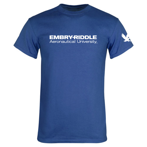  Royal T Shirt - ERAU Wordmark