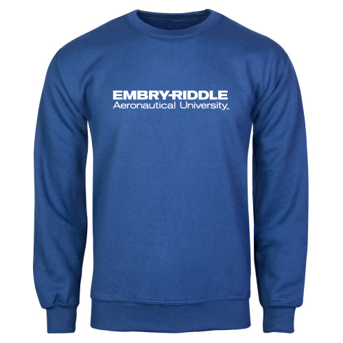  Royal Fleece Crew - ERAU Wordmark