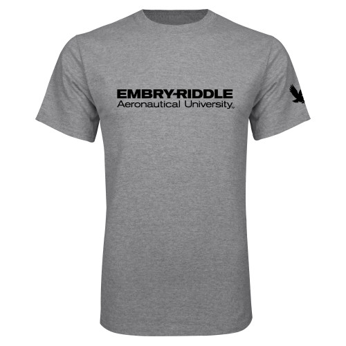  Grey T Shirt - ERAU Wordmark