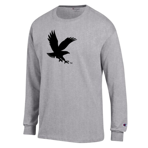  Champion Oxford Grey Long Sleeve T Shirt - ERAU Eagle