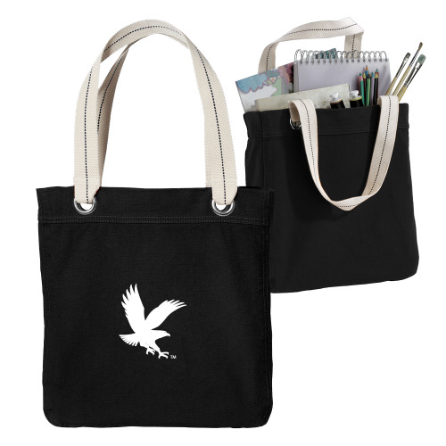  Allie Black Canvas Tote - ERAU Eagle