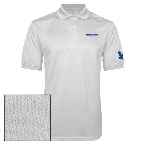  White Dry Mesh Polo - ERAU Wordmark