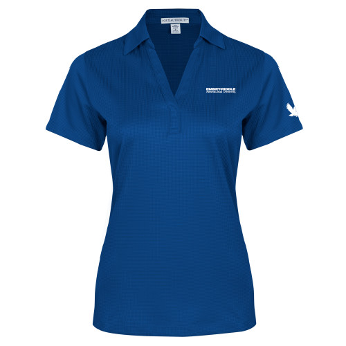  Womens Royal Performance Fine Jacquard Polo - ERAU Wordmark