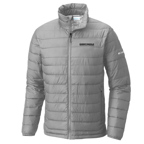  Columbia Grey Powder Lite Jacket - ERAU Wordmark