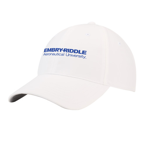 Callaway Performance White Front Crest Hat - ERAU Wordmark