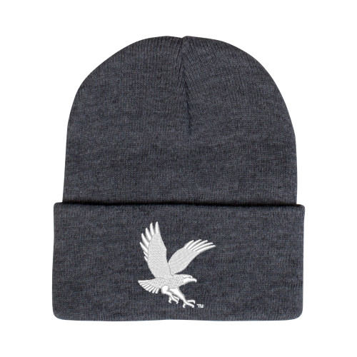  Grey Knit Beanie w/Cuff - ERAU Eagle
