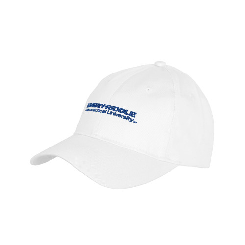  Youth White Pro Style Hat - ERAU Wordmark