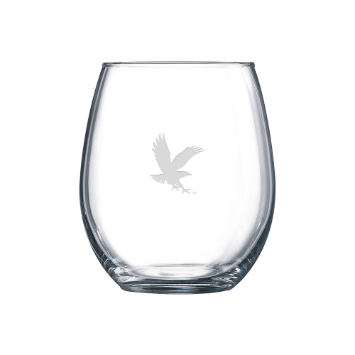  Libbey Stemless Glass 17oz - ERAU Eagle Engraved