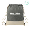 Thumbnail image for  Split Recycled Cotton Natural/Black Drawstring Bag