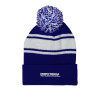 Thumbnail image for  Royal/White Two Tone Knit Pom Beanie w/Cuff