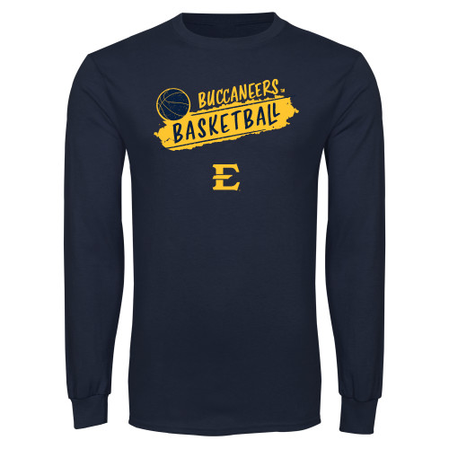 Men's Navy ETSU Buccaneers Long Sleeve T-Shirt