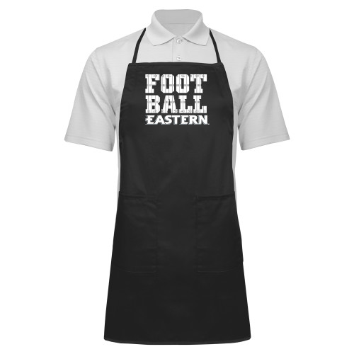  Full Length Black Apron - EU - Football Field Lines