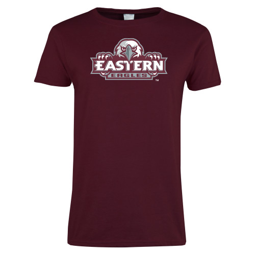  Womens Maroon Short Sleeve Tee - Official Logo