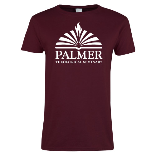  Womens Maroon Short Sleeve Tee - Palmer Theological Seminary
