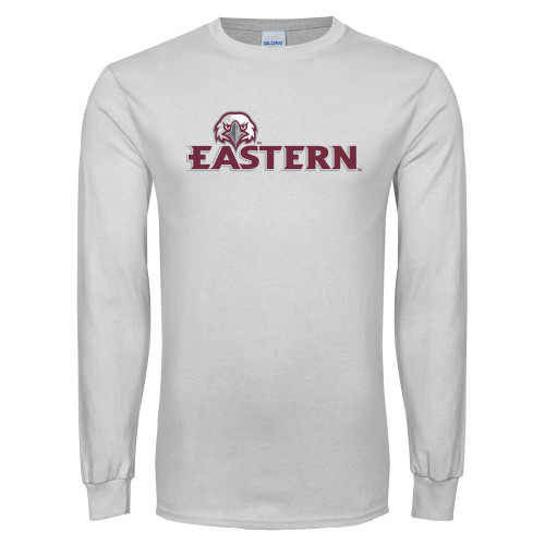  White Long Sleeve T Shirt - Eastern w/ Eagle Head