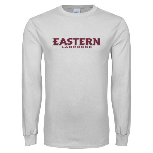  White Long Sleeve T Shirt - Lacrosse