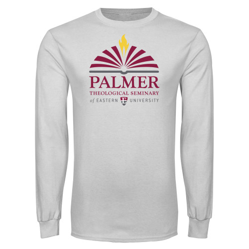  White Long Sleeve T Shirt - Palmer Theological Seminary of EU Stacked