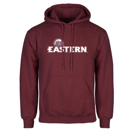  Maroon Fleece Hoodie - Eastern w/ Eagle Head