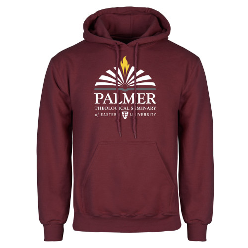  Maroon Fleece Hoodie - Palmer Theological Seminary of EU Stacked