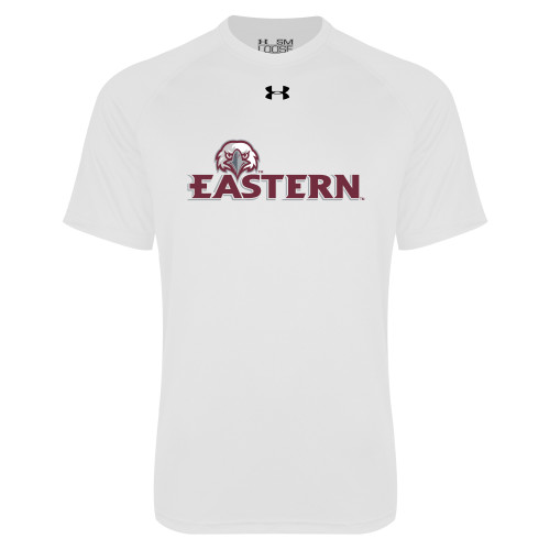  Under Armour White Tech Tee - Eastern w/ Eagle Head