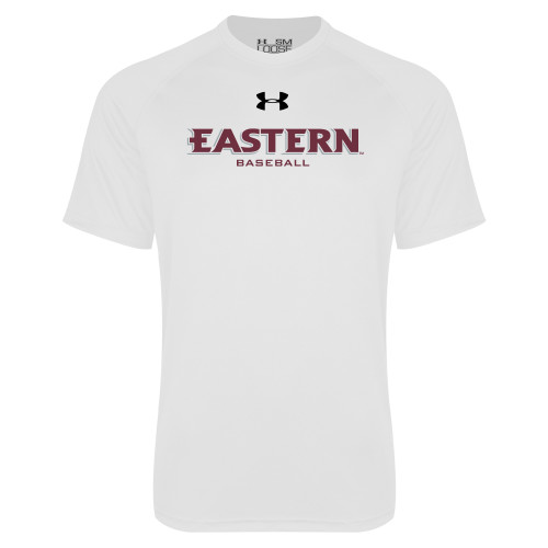  Under Armour White Tech Tee - Baseball