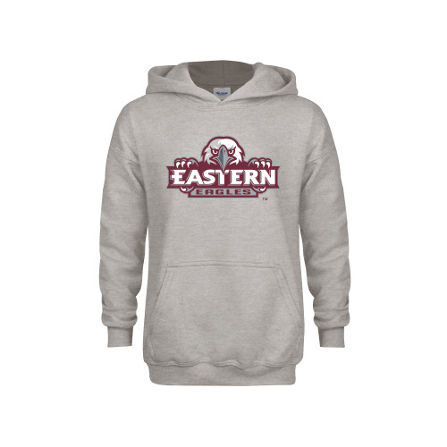  Youth Grey Fleece Hood - Official Logo