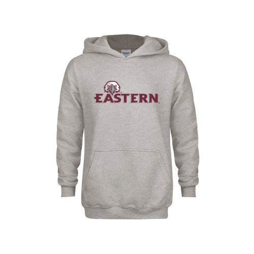 Youth Grey Fleece Hood - Eastern w/ Eagle Head
