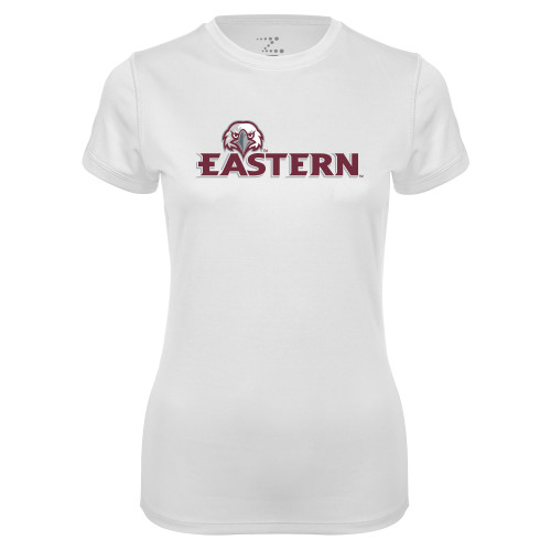  Womens White Performance Tee - Eastern w/ Eagle Head
