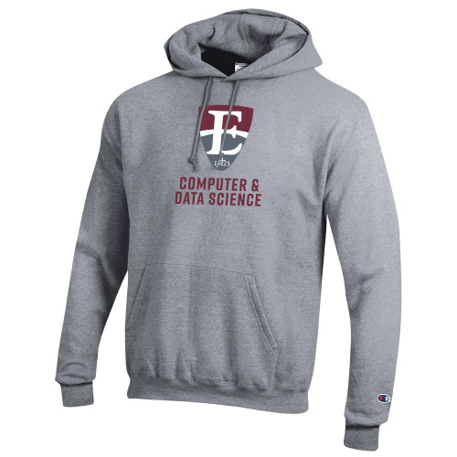  Champion Heather Grey Fleece Hoodie - E Computer and Data Science