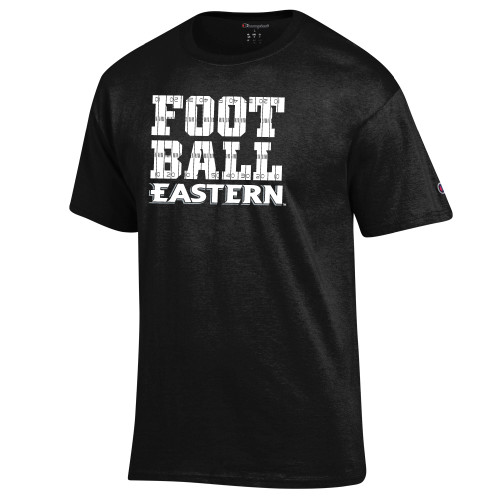  Champion Black T Shirt - EU - Football Field Lines