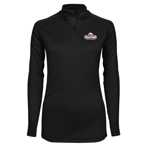  Syntrel Womens Black Interlock 1/4 Zip - Official Logo