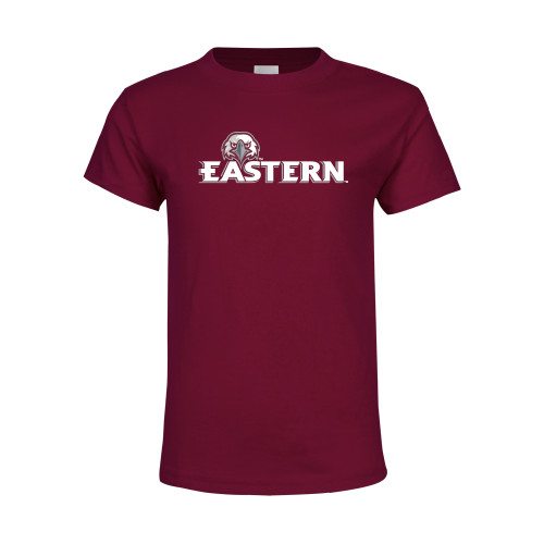  Youth Maroon T Shirt - Eastern w/ Eagle Head