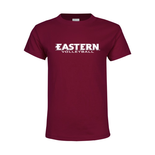  Youth Maroon T Shirt - Volleyball