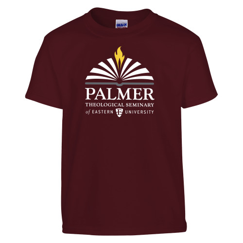  Youth Maroon T Shirt - Palmer Theological Seminary of EU Stacked