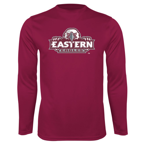  Maroon Performance Long Sleeve Shirt - Official Logo