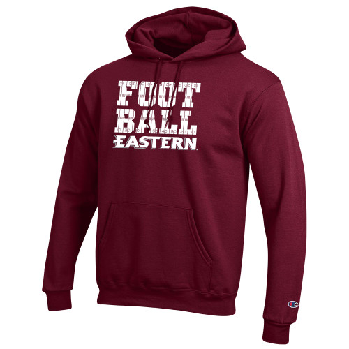  Champion Maroon Fleece Hoodie - EU - Football Field Lines