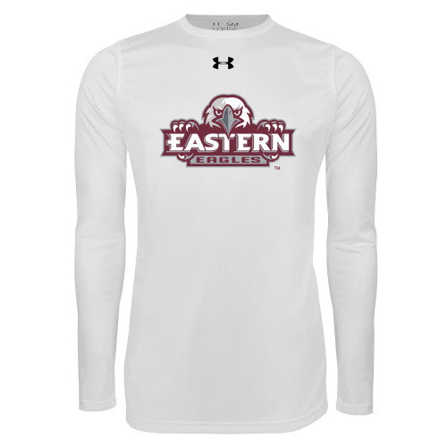  Under Armour White Long Sleeve Tech Tee - Official Logo