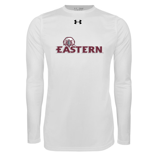 Under Armour White Long Sleeve Tech Tee - Eastern w/ Eagle Head