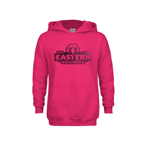  Youth Hot Pink Fleece Hoodie - Official Logo Foil