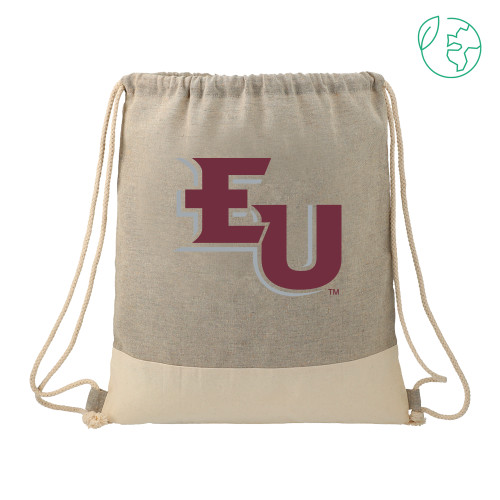  Split Recycled Cotton Grey/Natural Drawstring Bag - EU