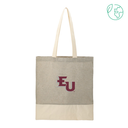  Split Recycled Grey Cotton Twill Convention Tote - EU