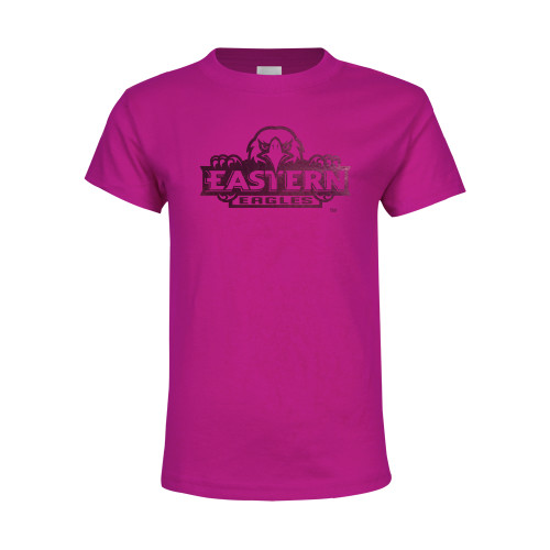  Youth Hot Pink T Shirt - Official Logo Foil